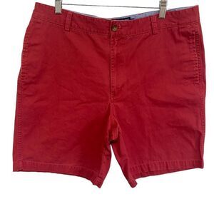 CHAPS Flat Front Red Khaki Casual Shorts